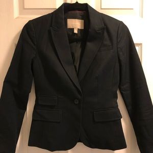 Basic black blazer suit jacket